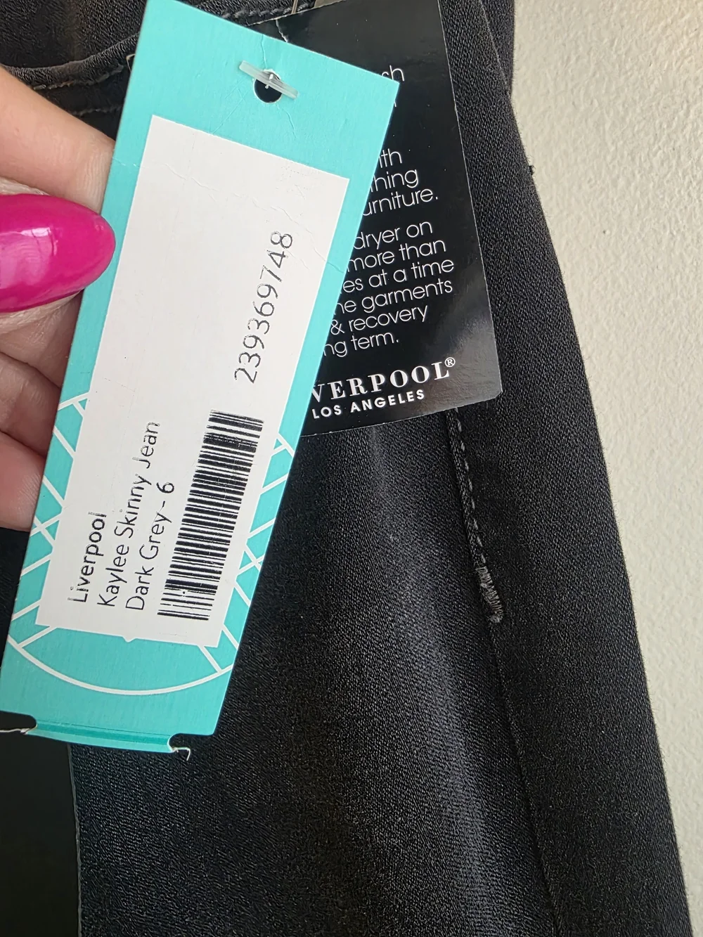 NWT Liverpool Kaylee Skinny Jeans Gray Meteorite Wash Size 6/28